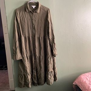 Green MIDI Casual Dress